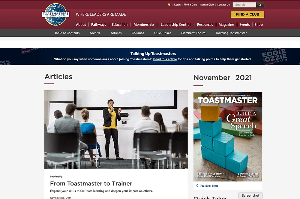 “Toastmaster